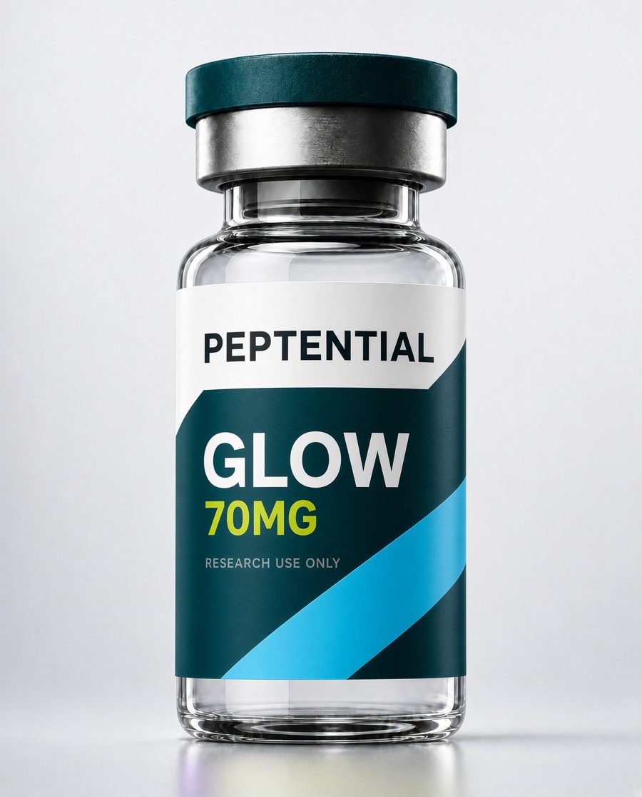 GLOW 70mg research vial